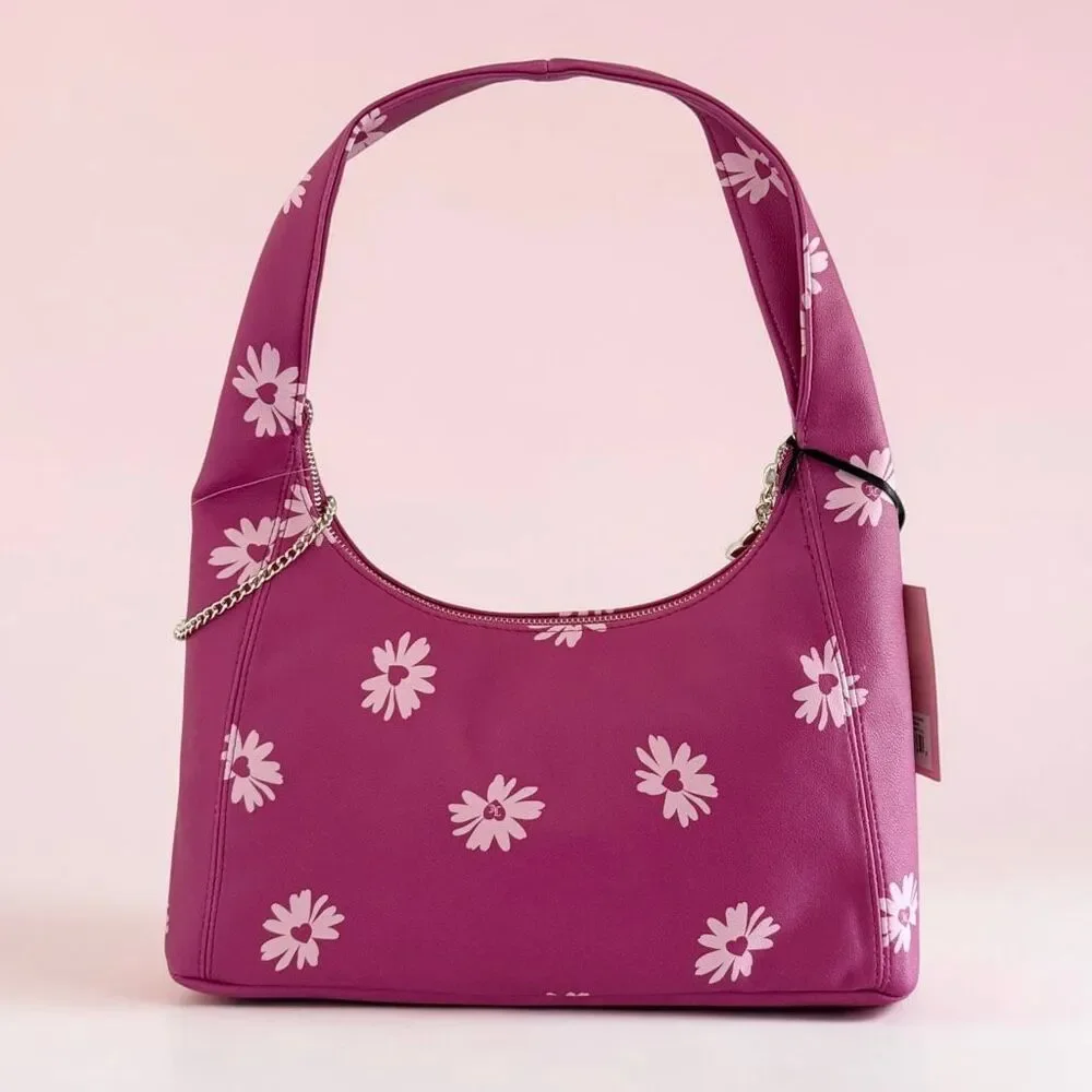 Juicy Couture Hot Pink Daisy Hobo Shoulder Bag